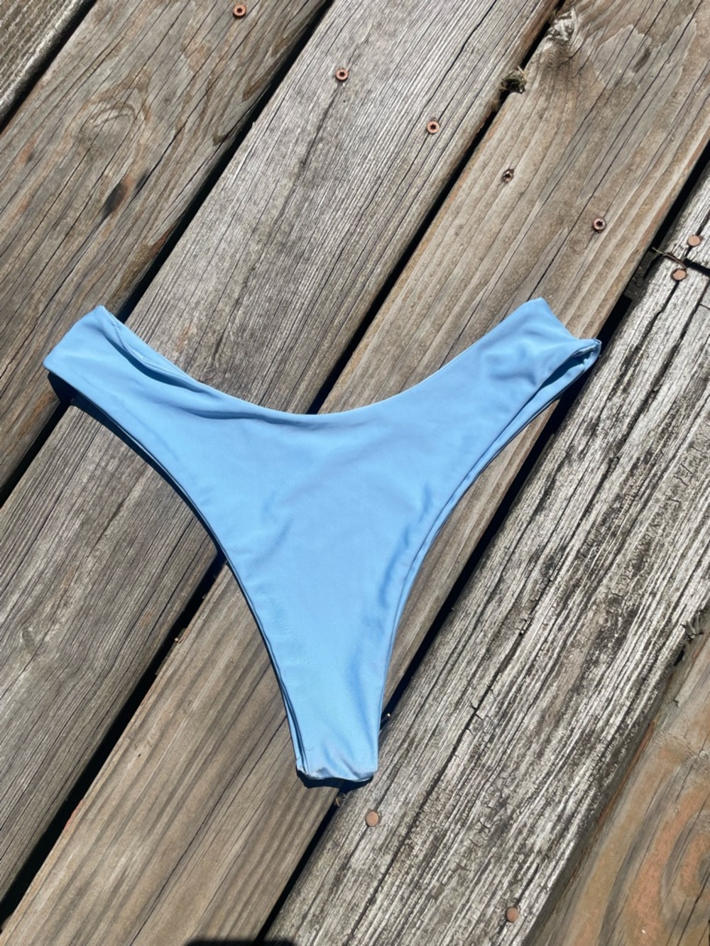 Women's High-Cut Bikini Bottom - Sky Blue